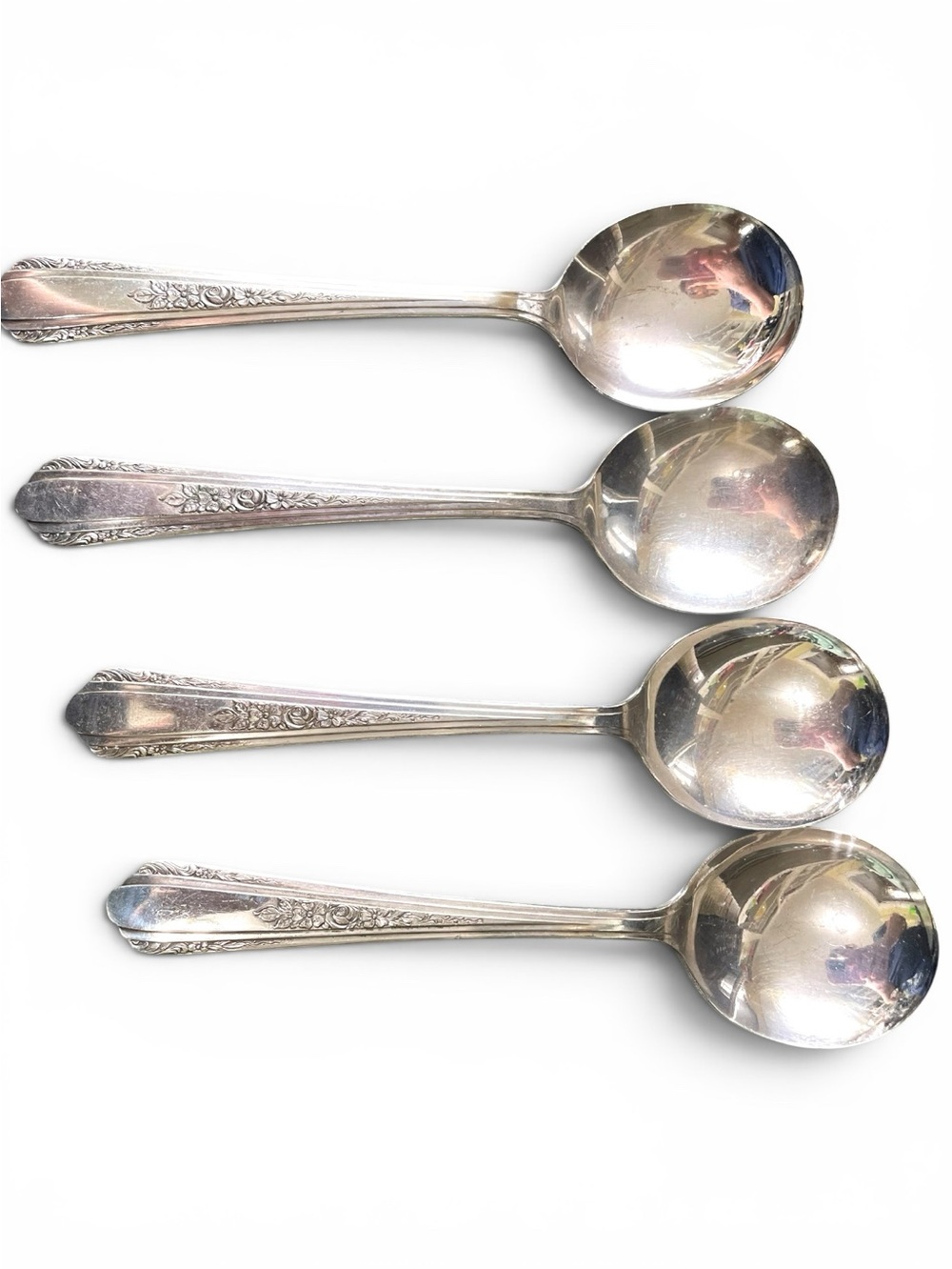 Vision Silverplate round soup spoons, 1930’s